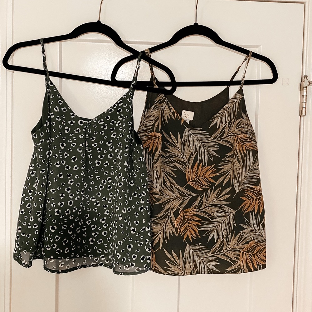 2 chiffon tanks